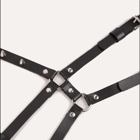 PU Leather Waist Studded Strap Belt - Picture 3 of 5